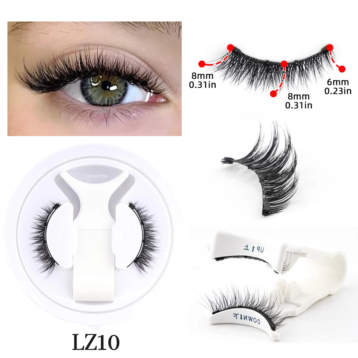 Faux Cils Magnétiques 3D ✨ Sans Colle - Effet Naturel