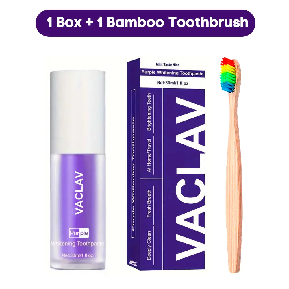 Dentifrice Violet Blanchissant ✨ - Résultats Instantanés