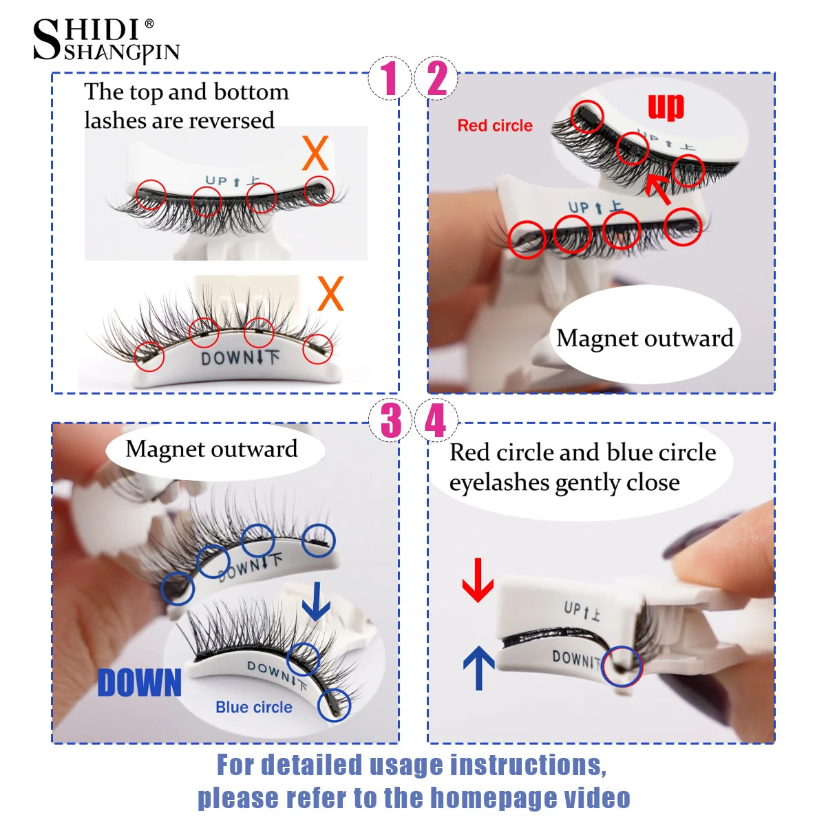 Faux Cils Magnétiques 3D ✨ Sans Colle - Effet Naturel