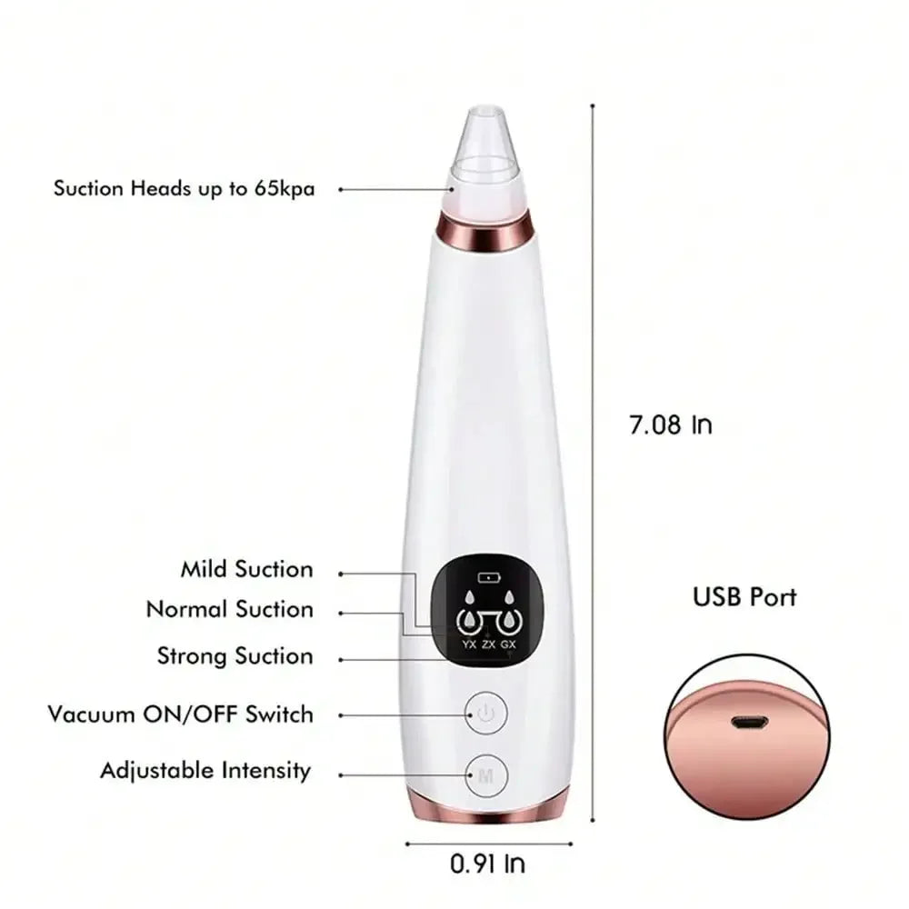 Aspirateur Points Noirs ✨ Rechargeable USB - Pores Nets Instantanément