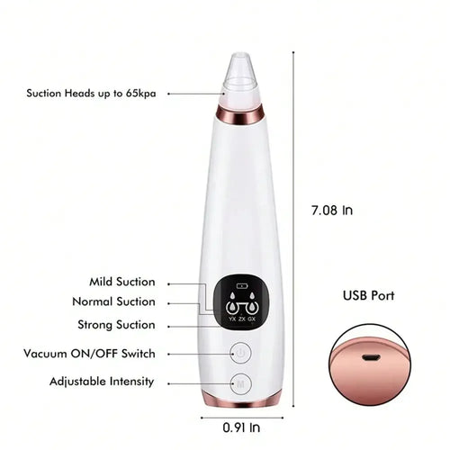 Aspirateur Points Noirs ✨ Rechargeable USB - Pores Nets Instantanément