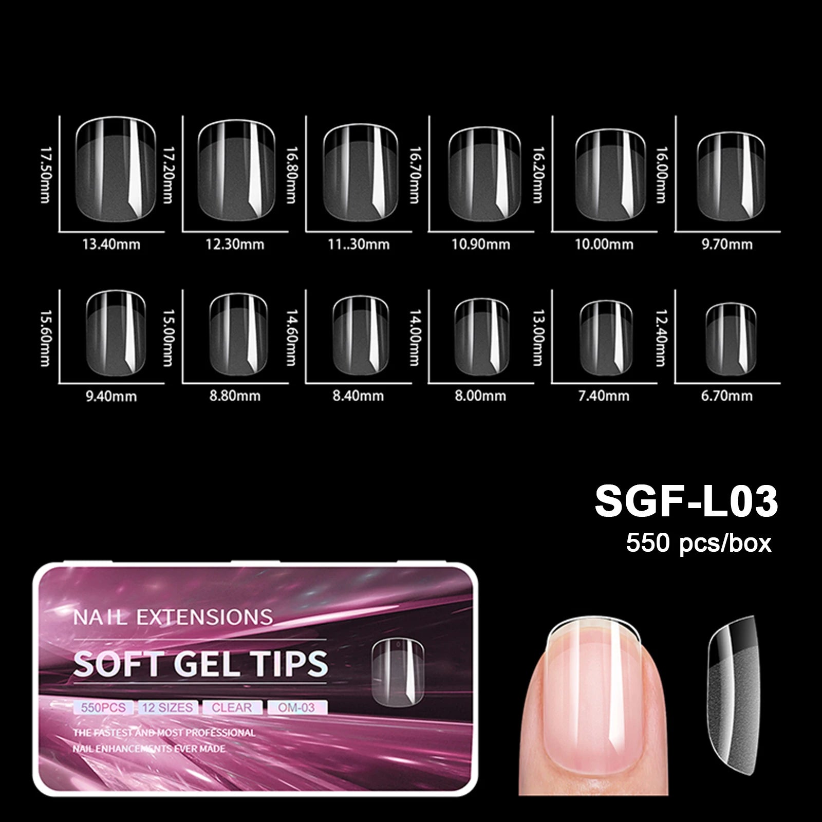 Faux Ongles Press-On Luxe ✨ 240 pièces - 12 Tailles