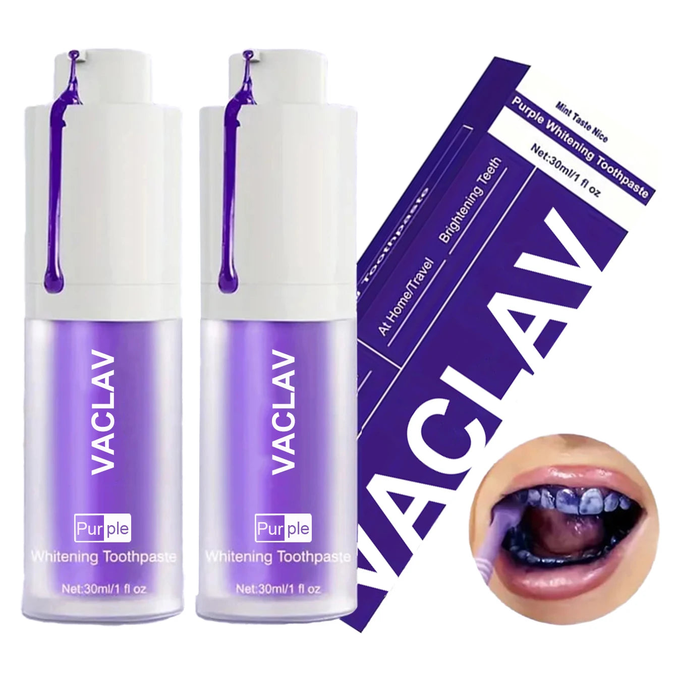 Dentifrice Violet Blanchissant ✨ - Résultats Instantanés