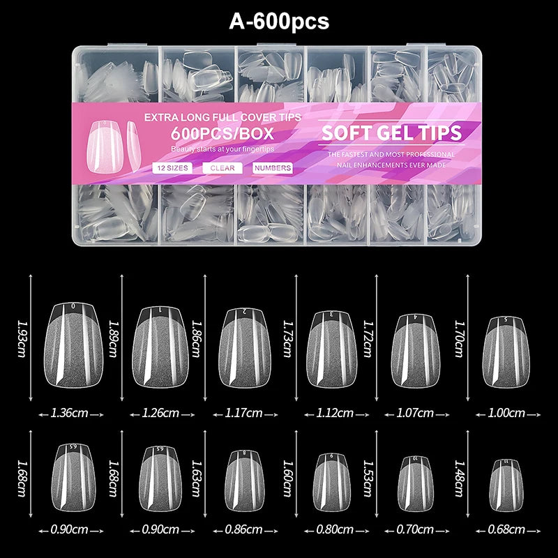 Faux Ongles Press-On Luxe ✨ 240 pièces - 12 Tailles