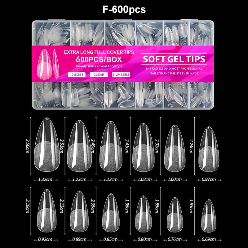 Faux Ongles Press-On Luxe ✨ 240 pièces - 12 Tailles