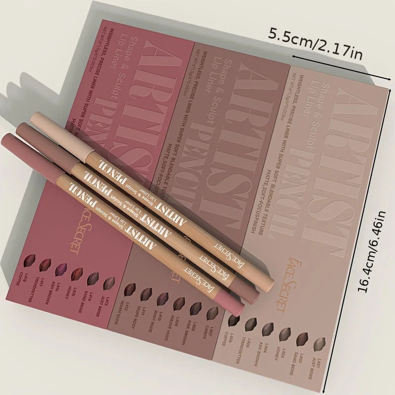Crayon Contour Lèvres ✨ 5 Coloris - Waterproof & Longue Tenue