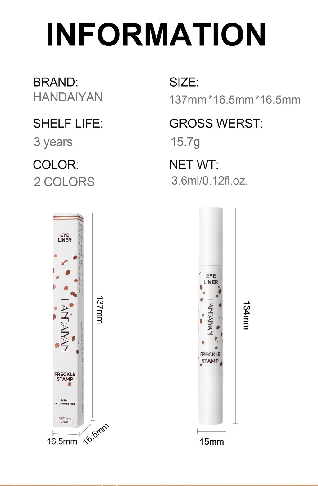 Stylo Taches de Rousseur ✨ Double Embout - Waterproof & Longue Tenue
