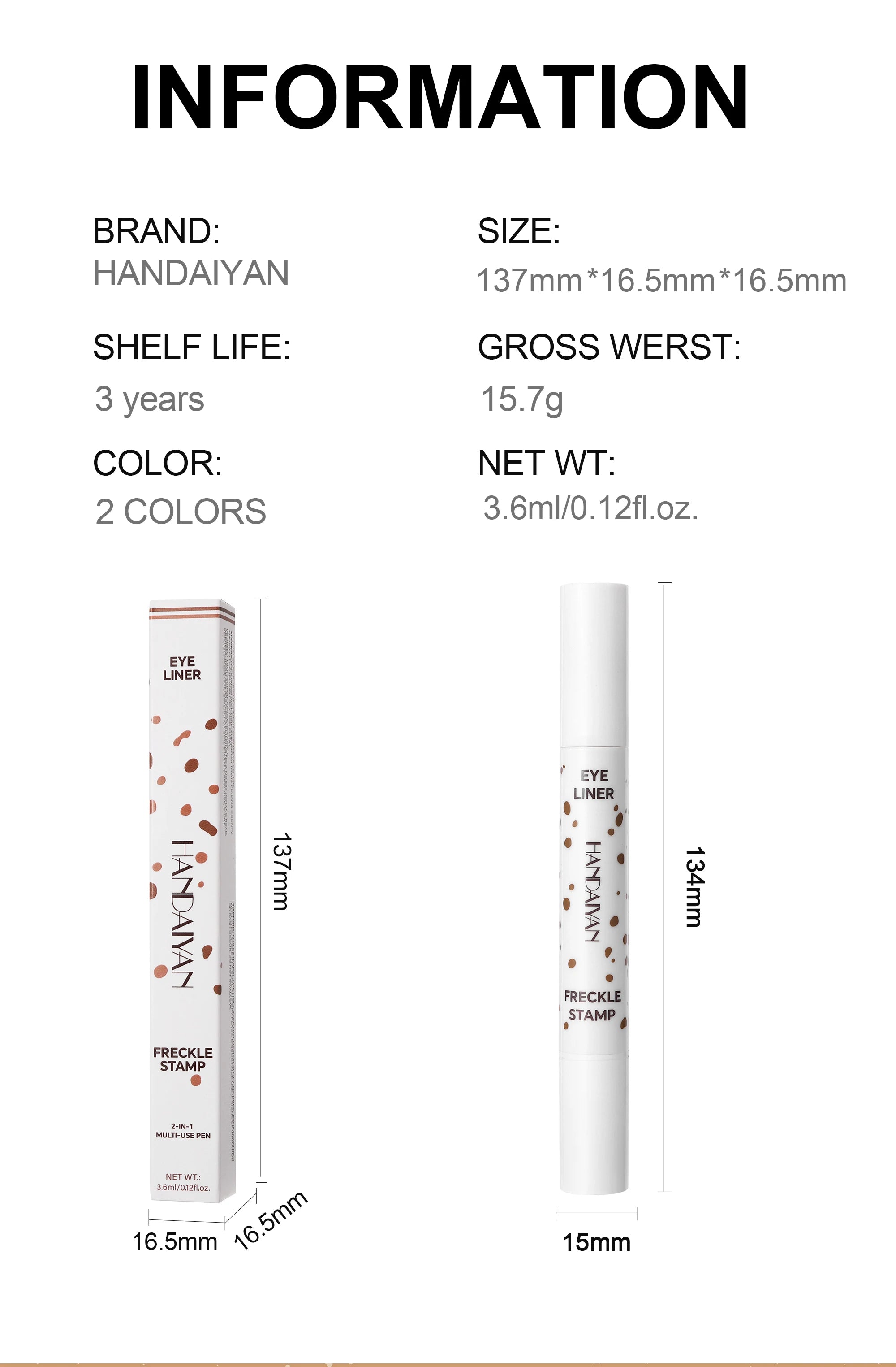 Stylo Taches de Rousseur ✨ Double Embout - Waterproof & Longue Tenue