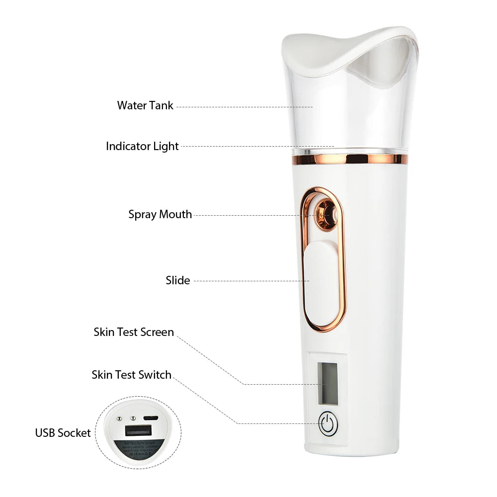 Spray Hydratant Visage Nano ✨ Certifié CE - Affichage LED