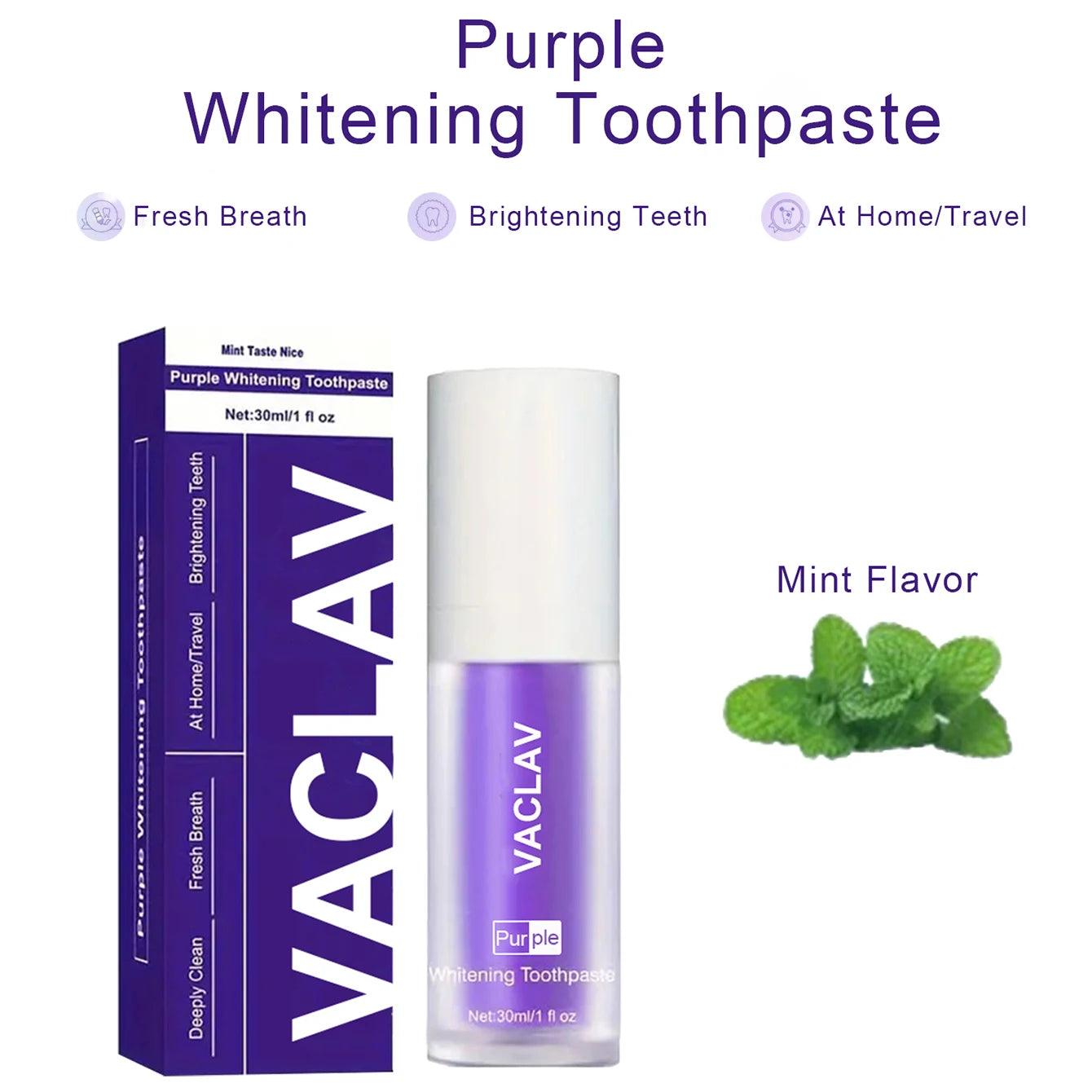 Dentifrice Violet Blanchissant ✨ - Résultats Instantanés